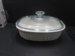 Corningware French White Oval Casserole Dish Lid 1/2 Quart New No Box. Fixed Price $19.99.