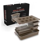 Bread Baking Pan Set Elbee Home 8-PIECE Nonstick Space Saving New Box. Fixed Price $29.00.