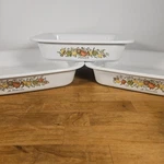 Vintage Corningware Spice Of Life Nesting Roaster Lasagna Casserole Dish Set. Fixed Price $208.00.