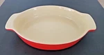 Creuset Classic Stoneware Oval 10X7 Casserole Baking Dish Red 10-22. Fixed Price $27.90.