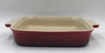 Creuset Square 9" Baking Dish Espresso W/handles 23CM. Fixed Price $29.99.