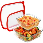 Nutriups 2-PIECE 9X9 & 7X7 Square Glass Baking Dish With Lid Set, Deep Pa. Fixed Price $57.46.