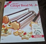 Vintage Set Of 3 Canape Bread Molds Star Heart Flower Shapes Baking New. Fixed Price $32.00.