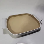 Pampered Chef Original 13 X 11.75 1.25 5154 Stoneware Baking Pan Tray Usa. Fixed Price $34.99.