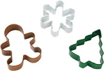 2308-1266 Wilton Snowflake, Tree And Gingerbread Boy, Piece Cookie Cutter. Fixed Price $12.17.