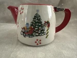 Temptations Christmas Seasonal Teapot With Strainer Holiday KFI-XNG-973793 New. Fixed Price $22.32.
