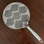 Nordic Ware Round Mini Waffled Pancake Griddle Skillet Silver Dollar. Fixed Price $25.77.