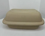 Pampered Chef Family Heritage Stoneware 17 X 11 Roaster Baker Rectangular W/lid. Fixed Price $62.99.