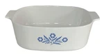Corning Ware Casserole Baking Dish A-84-B Blue Cornflower Qt Vtg Usa 10X0X3.5". Fixed Price $18.12.