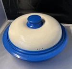 Range Mate Professional Microwave Cookware Grill Steam Pan Blue Complete. Fixed Price $14.50.