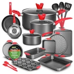 Nutrichef 21-PIECE Nonstick Cookware Set Ptfe/pfoa/pfos Free Heat Resistant.... Fixed Price $179.43.