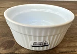 1 Classic White Bia Cordon Bleu Ribbed Ramekin Souffle 4 3/8" By 7/8". Fixed Price $14.99.