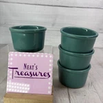 Chantal Solid Turquoise Blue 1 Cup Ceramic Custard Dessert Baking Ramekin Set 4. Fixed Price $23.79.