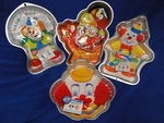 New Vintage Wilton Clown Cake Pans, You Pick From Four. Fixed Price $19.99.