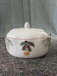 Better Homes & Gardens Heritage Winter Forest 2 Quart Oval Lid Covered Casserole. Fixed Price $85.00.