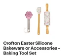Crofton Silicone Bakeware Set Flower Cakelet Pan Baking Cups Tools 6PC. Fixed Price $34.87.