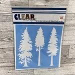 Clear Scraps Pine Shaggy Tree Blue Plastic Stencil, X 6". Fixed Price $12.32.