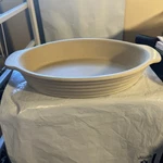 Pampered Chef Family Heritage Stoneware Small Oval Baker Dish 060802 No Box. Fixed Price $29.99.