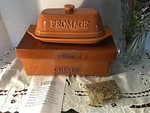 Gourmet Du Village Orange Cheese Fromage Baker Dish Butter Large. Fixed Price $12.75.
