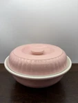Hall China Pink Covered Casserole Dish Vintage Mid Century Serving Bowl. Fixed Price $38.95.