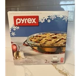 Pyrex Limited Edition 2PC Christmas Glass Serveware Set 9.5IN Oven Safe. Fixed Price $37.00.