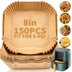 Dsmy 150 Pcs Air Fryer Disposable Paper LINERS,8 Inch Square L, Yellow. Fixed Price $13.28.