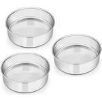 E-far 6 Inch Cake Set Of 3, Stainless Steel Round Smash Baking Tin. Fixed Price $30.99.
