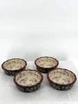 Temp-tations Presentable Ovenware Floral Lace Bowls Set Of 4 5" Scalloped Edges. Fixed Price $29.99.