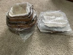 Lot Of 5 Temptations Floral Lace Square Casserole Dishes & Trays/lids Fr Ship. Fixed Price $55.99.