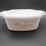 Corning Ware Corelle Country Cornflower A-1.5-B Casserole Dish & Rubber Lid. Fixed Price $16.99.