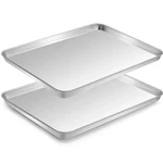 Half Pan Of 2, Cekee Stainless Steel Baking Tray Cookie Sheet,. Fixed Price $37.09.