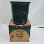 Pampered Chef Stoneware Crock, Green, #1308. Fixed Price $16.99.