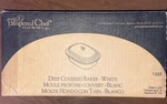 The Pampered Chef 1352 White Deep Covered Baker Stoneware Oven Usa With Box. Fixed Price $135.00.