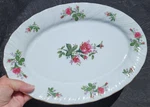 *retired Lynns Fine China "victorian Rose" Oval Serving Platter Fluted Rim. Fixed Price $16.95.