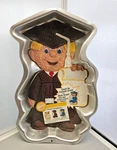 Graduation Cake Pan School Class Graduate Party Mold 2105-18001 Wilton. Fixed Price $9.99.