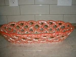 Temptations Old World Red Lattice Ceramic Bread Basket Ppp Jn 766896. Fixed Price $26.99.