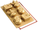 Silikomart Silicone Multi Cake Pan Lets Celebrate Funny Christmas New SF137. Fixed Price $17.95.