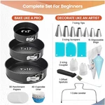 Ultimate 3-PIECE Springform Pan Set + Cake Decorating Tools. Fixed Price $35.19.