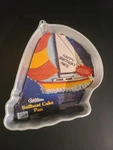 Boat Sailing Nautical Wilton Aluminum Cake Baking Pan 502-3983. Fixed Price $16.00.