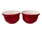 Target Home Red Stoneware Ramekins Bowls Set Of 2 Oven Microwave Safe 5. Fixed Price $16.19.
