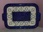 Polish Pottery 16" Cookie Sheet/serving Tray! Unikat Exclusive Cyndia Pattern!. Fixed Price $209.99.