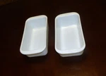 Set Of Pyrex Opal White 213 Milk Glass Loaf Pans 10 4.5 Inches - Euc. Fixed Price $24.00.