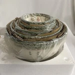 Temptations By Tara Old World Green Mixing Bowls Nesting-new Set Of 5. Fixed Price $69.95.