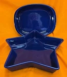 Chantal Cobalt Blue Quart Star & Rectangle 8"X10 Baking Stoneware Dish 93-ST28. Fixed Price $32.00.