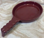 Frankoma Pottery Cornbread Pan Maroon Oval Baker FBP-2 Vintage Usa. Fixed Price $18.99.