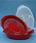 Kitchenaid Piece Set Acrylic Red 9"X13"X4.25" Microwave Veggie Food Steamer. Fixed Price $24.95.