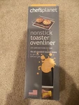 Toaster Oven Liner - New Chefs Planet Dark Grey Material Nonstick. Fixed Price $9.00.