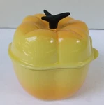 Creuset Petite Soleil Yellow Bell Pepper Stoneware Cocotte Casserole 13 Oz. Fixed Price $46.50.