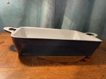 Anchor 13X9 Ceramic Baking Dish Qt Blue/white Oven Safe 500 Handles. Fixed Price $15.00.