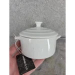Creative Op White Ceramic Ramekin Dish With Lid Small Round Baking Cocotte. Fixed Price $19.98.